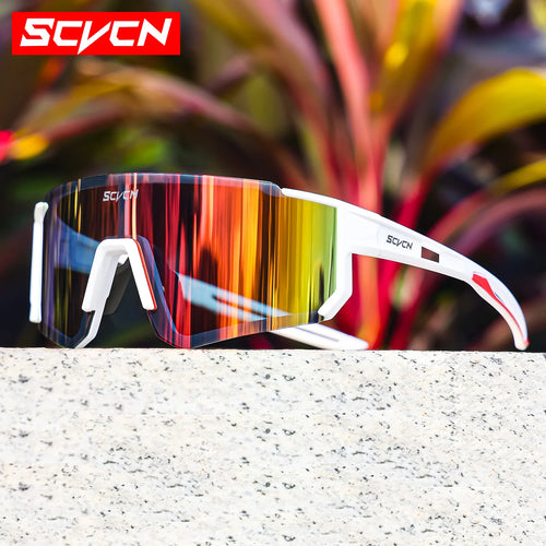 SCVCN New Outdoor Cycling Sunglasses Men Road Driving Bike Glasses  Sports Mountain Climbing Women Bicycle Cycling UV400 Goggles