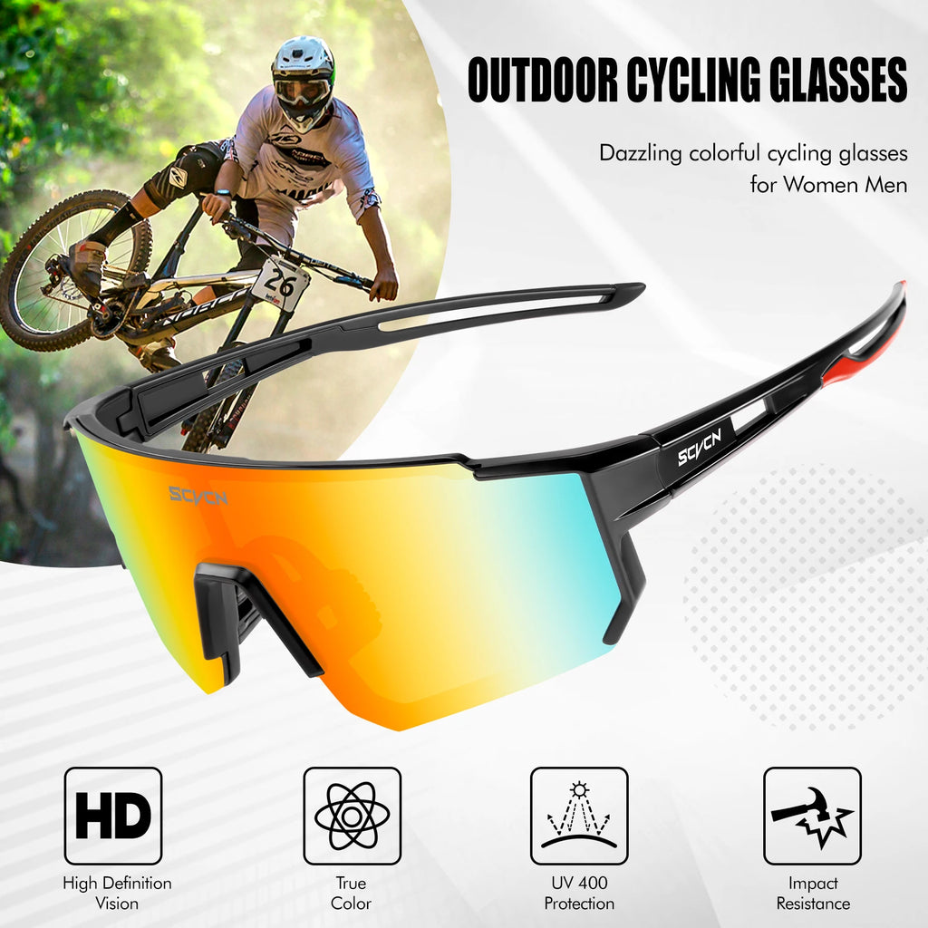 SCVCN New Outdoor Cycling Sunglasses Men Road Driving Bike Glasses  Sports Mountain Climbing Women Bicycle Cycling UV400 Goggles — image 4